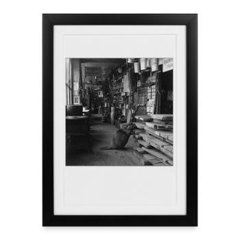 Beaver in the Wood Shop Vintage Retro Animal Crime - Framed poster (27 × 37 cm) - black - Front