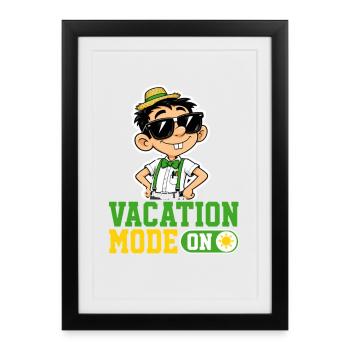 Vacation Mode On Cat Holiday Saying Hawaii - Framed poster (27 × 37 cm) - black - Front