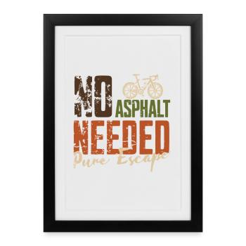 Pas besoin d’asphalte - Affiche encadrée (27 × 37 cm) - noir - Devant