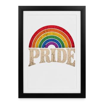 Pride Rainbow Gift for LGBTQ Community - Framed poster (27 × 37 cm) - black - Front