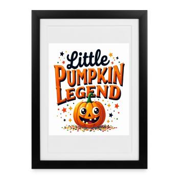 Kleine Kürbislegende - Gerahmtes Poster (27 × 37 cm) - Schwarz - Vorne