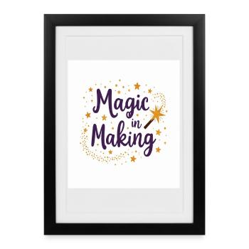 Magie in der Entstehung - Gerahmtes Poster (27 × 37 cm) - Schwarz - Vorne