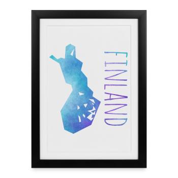 finland - Affiche encadrée (27 × 37 cm) - noir - Devant