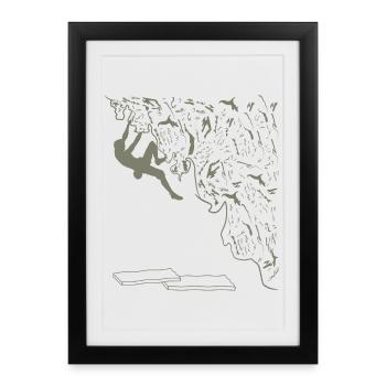 montée - Affiche encadrée (27 × 37 cm) - noir - Devant