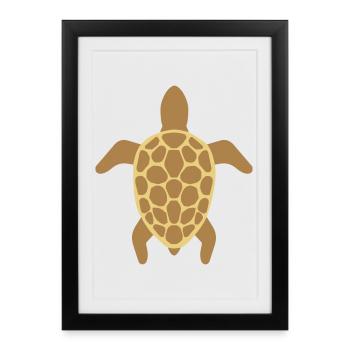 sea turtle - Framed poster (27 × 37 cm) - black - Front