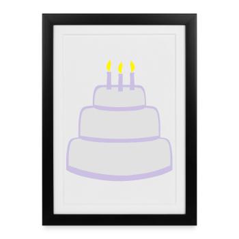 Birthday Cake - Framed poster (27 × 37 cm) - black - Front