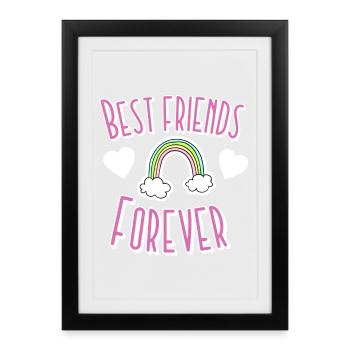 Meilleurs amis pour toujours - Affiche encadrée (27 × 37 cm) - noir - Devant