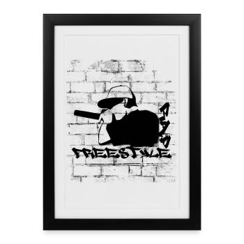 FREESTYLE RAP - Framed poster (27 × 37 cm) - black - Front