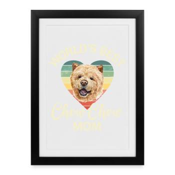 Chien Chow Chow - Affiche encadrée (27 × 37 cm) - noir - Devant