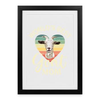 Chèvre Geiss - Affiche encadrée (27 × 37 cm) - noir - Devant