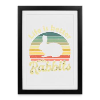 Rabbit Rabbit - Framed poster (27 × 37 cm) - black - Front