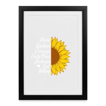 Sunflower of inclusion - Framed poster (27 × 37 cm) - black - Front