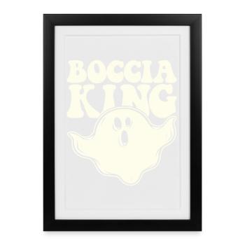 Boccia King Boules Ball Halloween Costume Spirit - Framed poster (27 × 37 cm) - black - Front