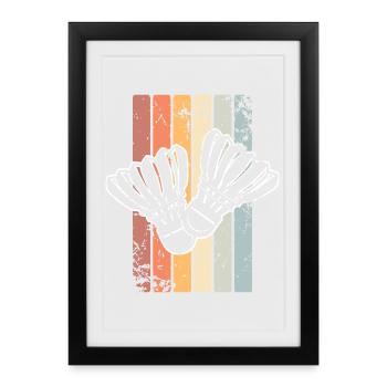 Badminton - Framed poster (27 × 37 cm) - black - Front