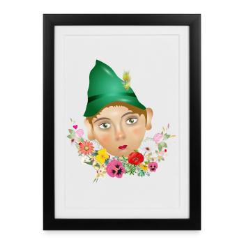 Le Seppel ou Seppl comme portrait de poupée - Affiche encadrée (27 × 37 cm) - noir - Devant