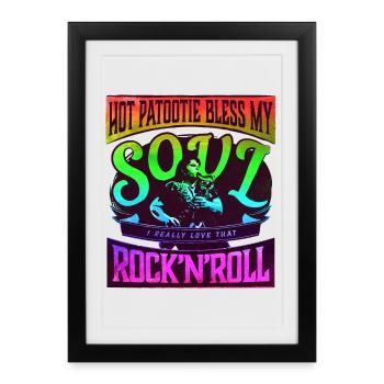 Hot Patootie Bless My Soul Eddie RHPS Regenbogen - Gerahmtes Poster (27 × 37 cm) - Schwarz - Vorne