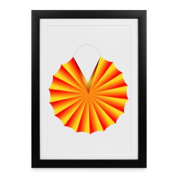 La lanterne brillante comme un grand symbole de fête - Affiche encadrée (27 × 37 cm) - noir - Devant