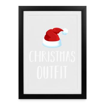 Noël drôle - Affiche encadrée (27 × 37 cm) - noir - Devant