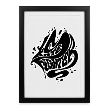 Skate Fighter - Framed poster (27 × 37 cm) - black - Front