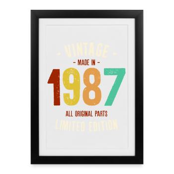 Millésime 1987 Edition Limitée - Affiche encadrée (27 × 37 cm) - noir - Devant
