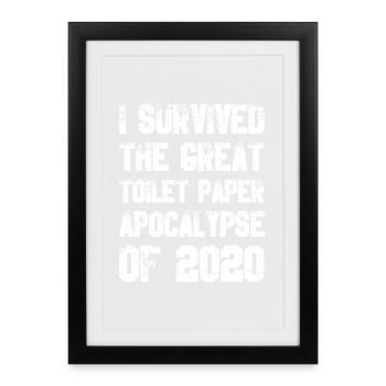 Toilet Paper Apocalypse - Framed poster (27 × 37 cm) - black - Front