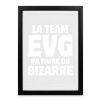 enterrement de vie de garçon, EVG, mariés - Affiche encadrée (27 × 37 cm) - noir - Devant
