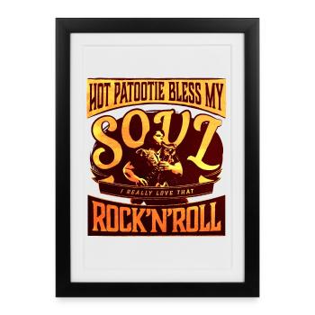 Hot Patootie bénir mon âme Eddie RHPS brun doré - Affiche encadrée (27 × 37 cm) - noir - Devant