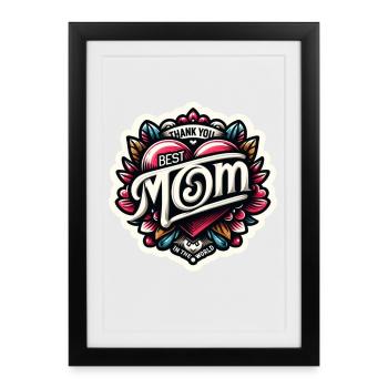 Thank you, mom - Framed poster (27 × 37 cm) - black - Front