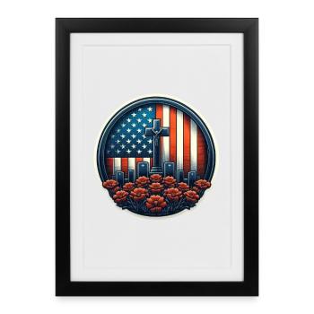 Honorez les héros - Affiche encadrée (27 × 37 cm) - noir - Devant