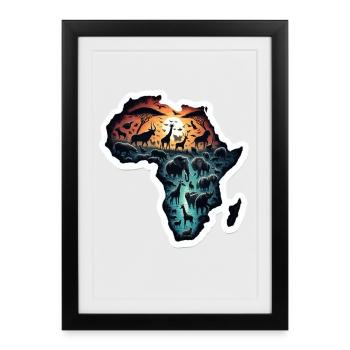 Africa Adventurousness - Framed poster (27 × 37 cm) - black - Front