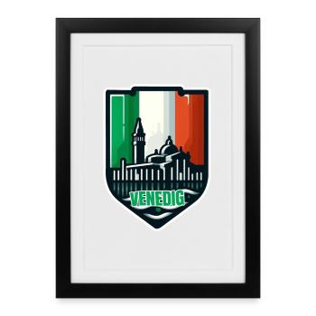 Magical Venice - Framed poster (27 × 37 cm) - black - Front