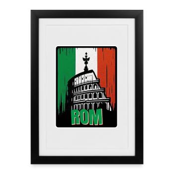 La Rome éternelle - Affiche encadrée (27 × 37 cm) - noir - Devant