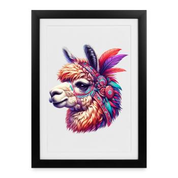 Alpaga - Affiche encadrée (27 × 37 cm) - noir - Devant
