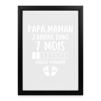 Birth, Intended Parents, Baby on Board, Pregnancy - Framed poster (27 × 37 cm) - black - Front