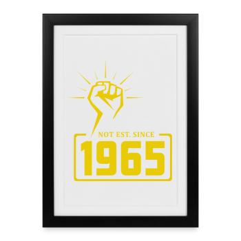 Retro Revolution 1965 T-Shirt Design - Framed poster (27 × 37 cm) - black - Front