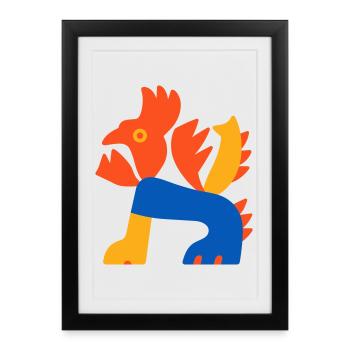 Dragon du Fils - Affiche encadrée (27 × 37 cm) - noir - Devant