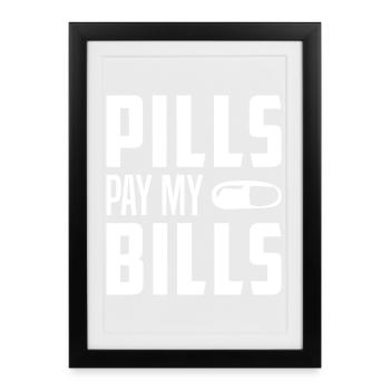 T-Shirt Humour Pharmacien Fierté du Métier - Affiche encadrée (27 × 37 cm) - noir - Devant
