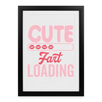 Design Charmant et Frais à Empreinte de Cœurs - Affiche encadrée (27 × 37 cm) - noir - Devant