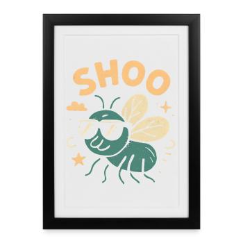 Shoo Fly Funny Hate Flies Shoo Fly - Framed poster (27 × 37 cm) - black - Front