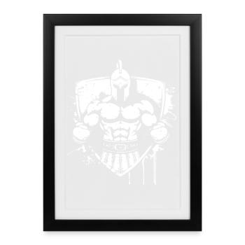 Fierce Gladiator Helmet - Framed poster (27 × 37 cm) - black - Front