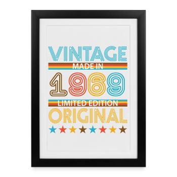 1969 - Affiche encadrée (27 × 37 cm) - noir - Devant