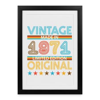 1971 - Framed poster (27 × 37 cm) - black - Front