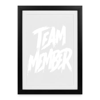 Team Member - Framed poster (27 × 37 cm) - black - Front