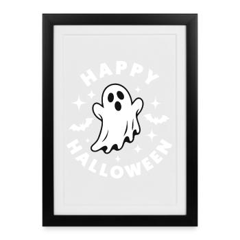 Joyeux halloween - Affiche encadrée (27 × 37 cm) - noir - Devant