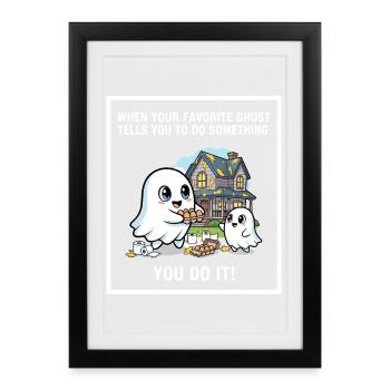 My favorite ghost - Framed poster (27 × 37 cm) - black - Front