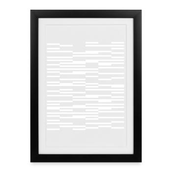 Conception de lignes géométriques abstraites - Affiche encadrée (27 × 37 cm) - noir - Devant