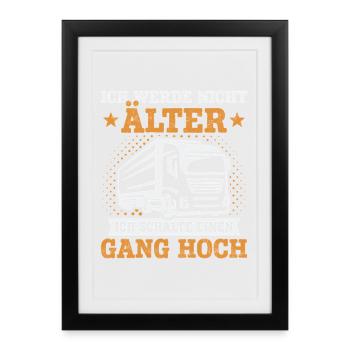 Truck Driver Truck Driver Truck Driver Trucker - Framed poster (27 × 37 cm) - black - Front