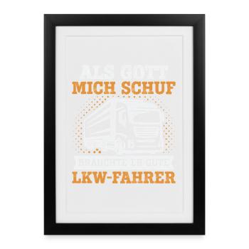 Truck Driver Truck Driver Trucker Truck Driver - Framed poster (27 × 37 cm) - black - Front