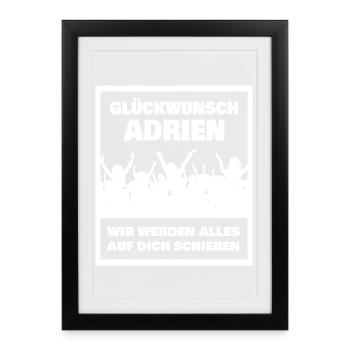Adrien as a given name - Framed poster (27 × 37 cm) - black - Front