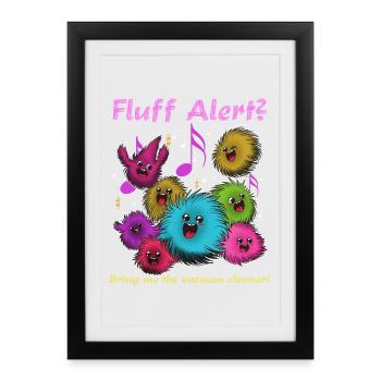 Fluffy Fluff Dance Party - Framed poster (27 × 37 cm) - black - Front